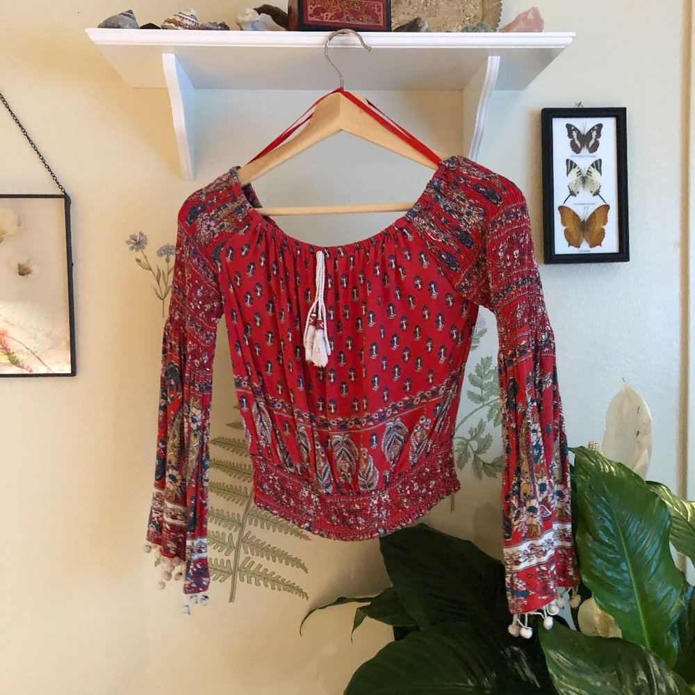 BAND OF GYPSIES BELL SLEVE BOHEMIAN TOP